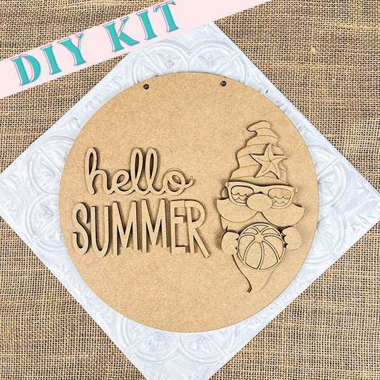 Hello Summer Gnome Door Hanger