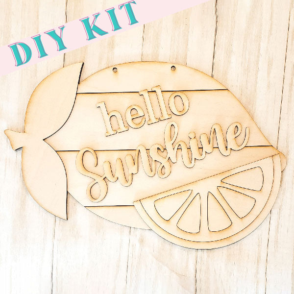 Lemon Hello Sunshine Door Hanger