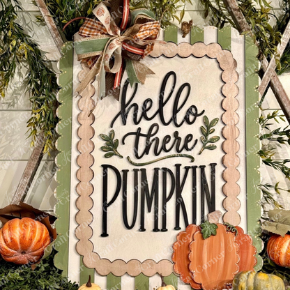 Hey There Pumpkin Wall Hanger - DIY home decor craft kit - set of 1
