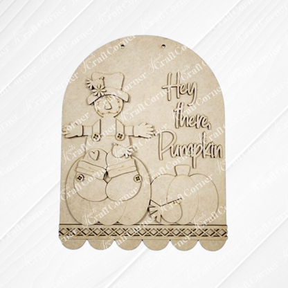 Hey There Pumpkin Arch Door/Wall Hanger - DIY home decor craft kit - set of 1
