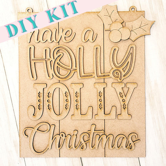 Holly Jolly Christmas Sign