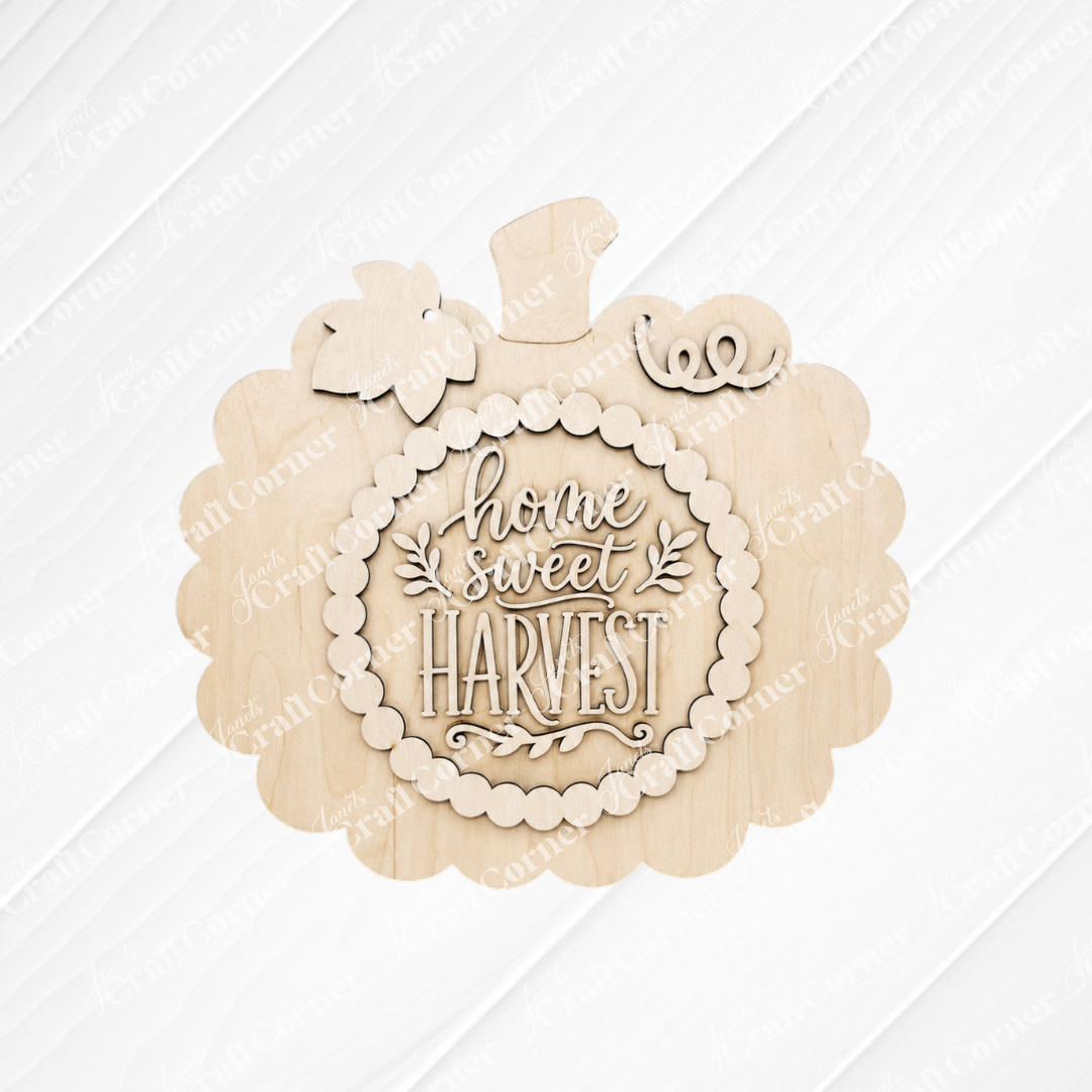 Home Sweet Harvest Pumpkin Wall Hanger - DIY Craft Kit - Set of 1