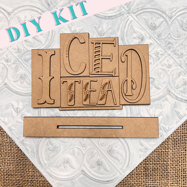 Iced Tea Mini Word Block