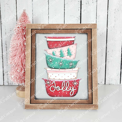 Christmas Baking Switchable Farmhouse Signs - DIY craft kit - Choice of 3