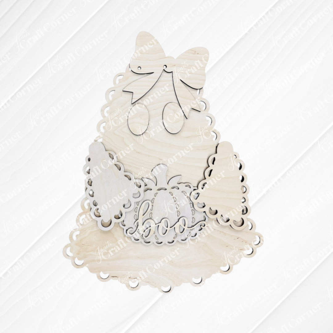 Lace Ghost Wall Hanger - DIY home decor craft kit - set of 1
