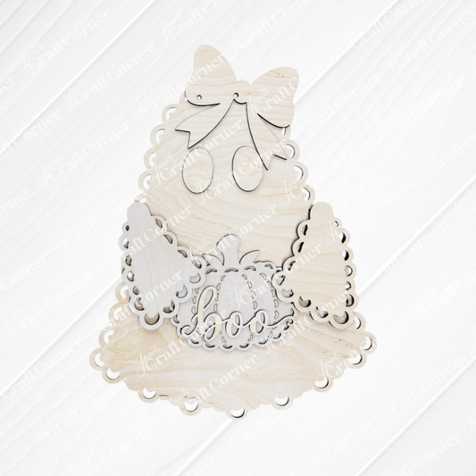 Lace Ghost Wall Hanger - DIY home decor craft kit - set of 1