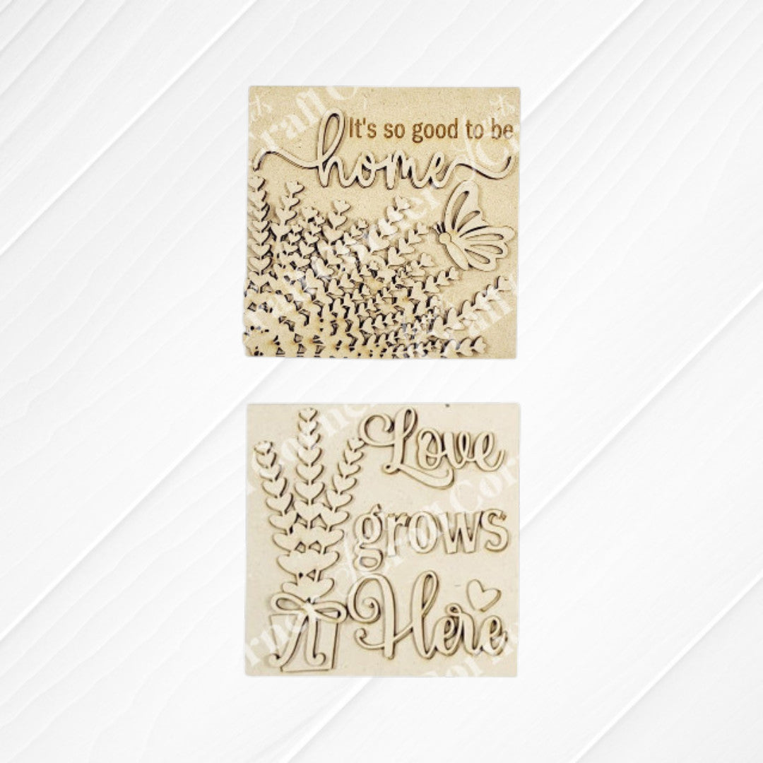 Lavender Swappable Square Signs - DIY home décor craft kit - Choice of 2