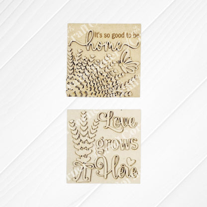 Lavender Swappable Square Signs - DIY home décor craft kit - Choice of 2