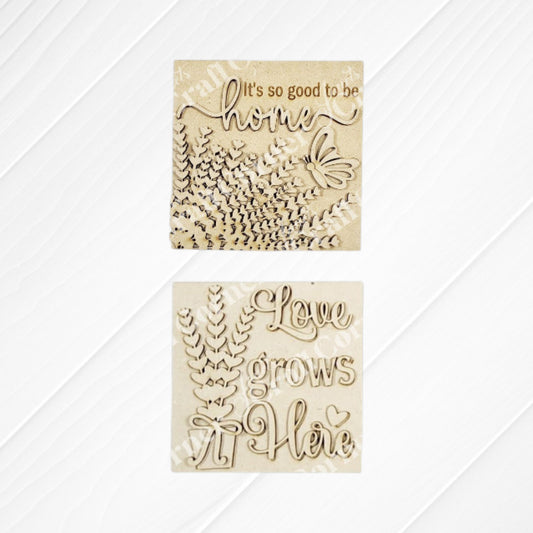 Lavender Swappable Square Signs - DIY home décor craft kit - Choice of 2