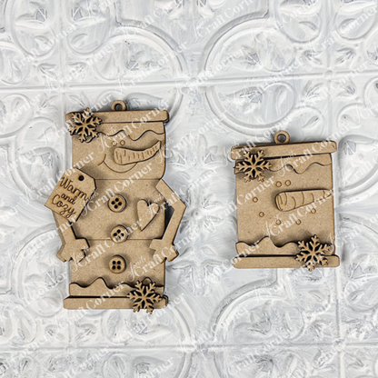 Snowman Ornaments - DIY holiday craft kit - Choice of 6