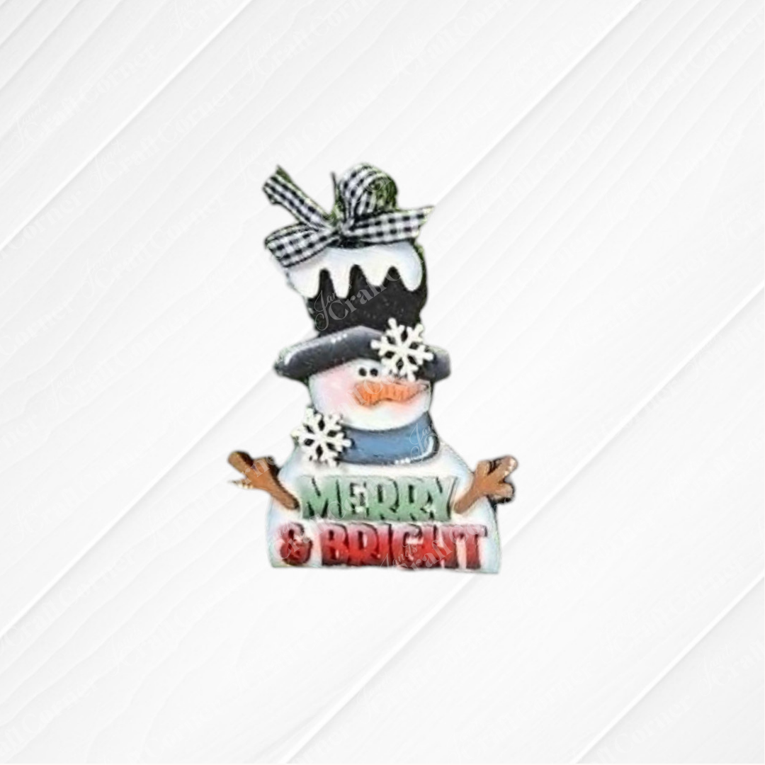 Sweet Winter Snowmen Ornaments - Painted
