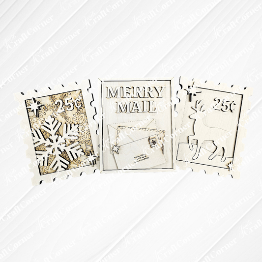 Merry Mail SwitchableFarmhouse Signs - DIY seasonal home decor craft kit - Choice of 3
