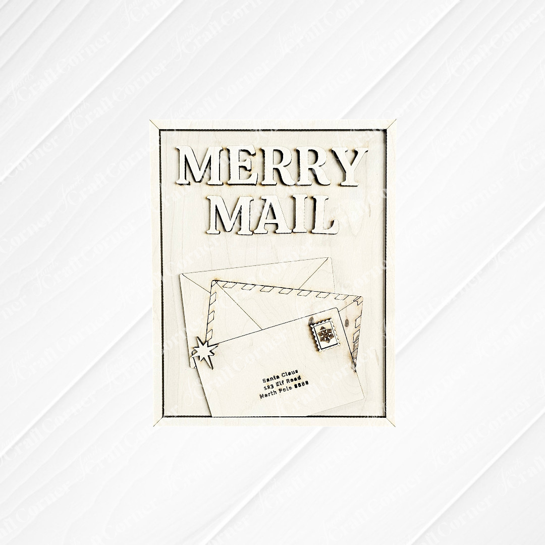 Merry Mail SwitchableFarmhouse Signs - DIY seasonal home decor craft kit - Choice of 3