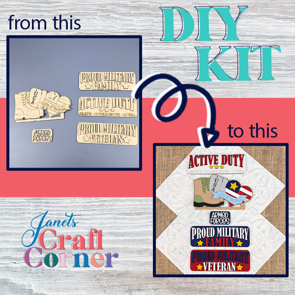 Military Interchangeable Insert  | DIY home decor kit