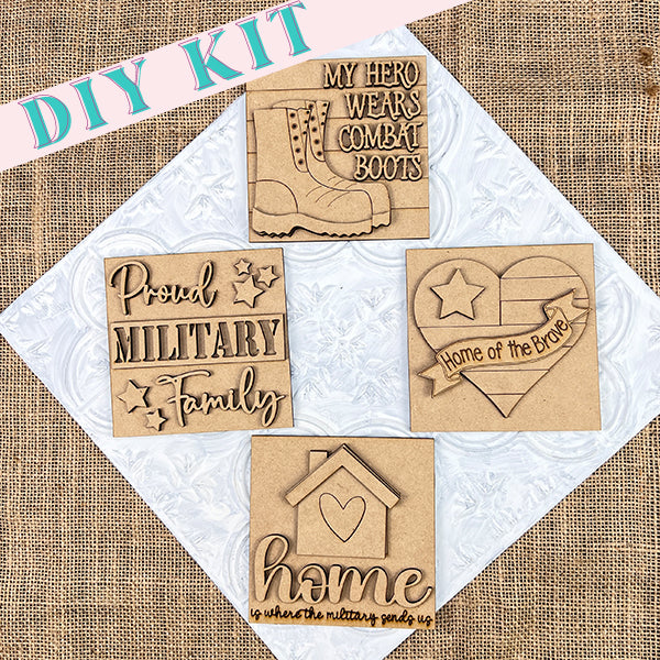 Military Interchangeable Squares DIY Home Decor Kits