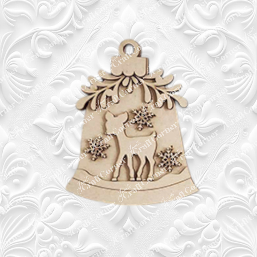 Create festive holiday decor with Janet's Craft Corner Mistletoe Ornaments DIY Decor Kit (Set of 6). Each ornament features deer, pine branches, and snowflakes on embossed floral backgrounds—perfect for DIY craft lovers.