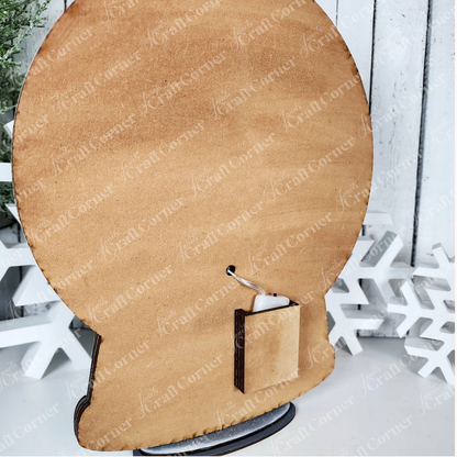 Penguin Snowglobe Shelf Sitter - DIY home decor craft kit - Set of 1