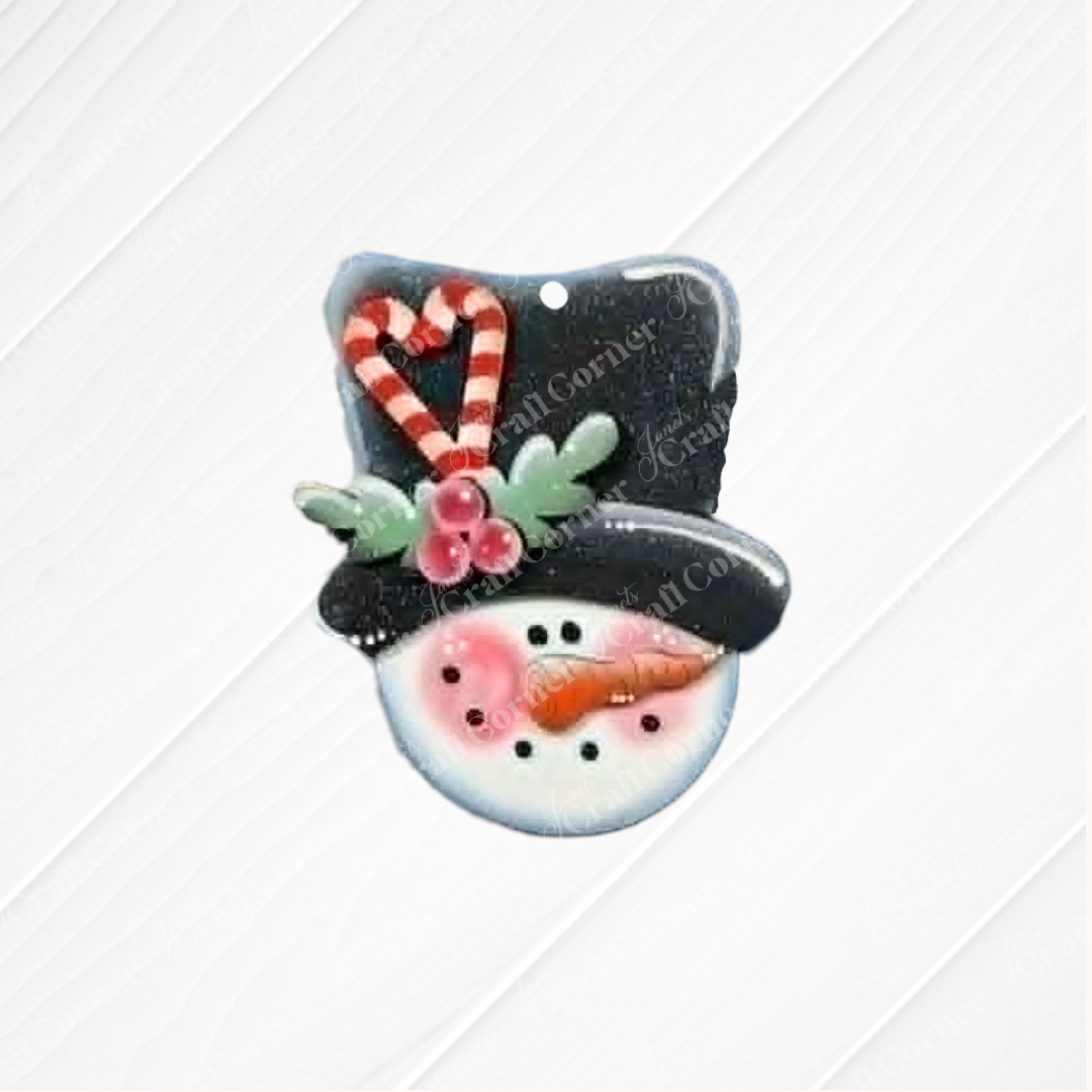 Sweet Winter Snowmen Ornaments - Painted
