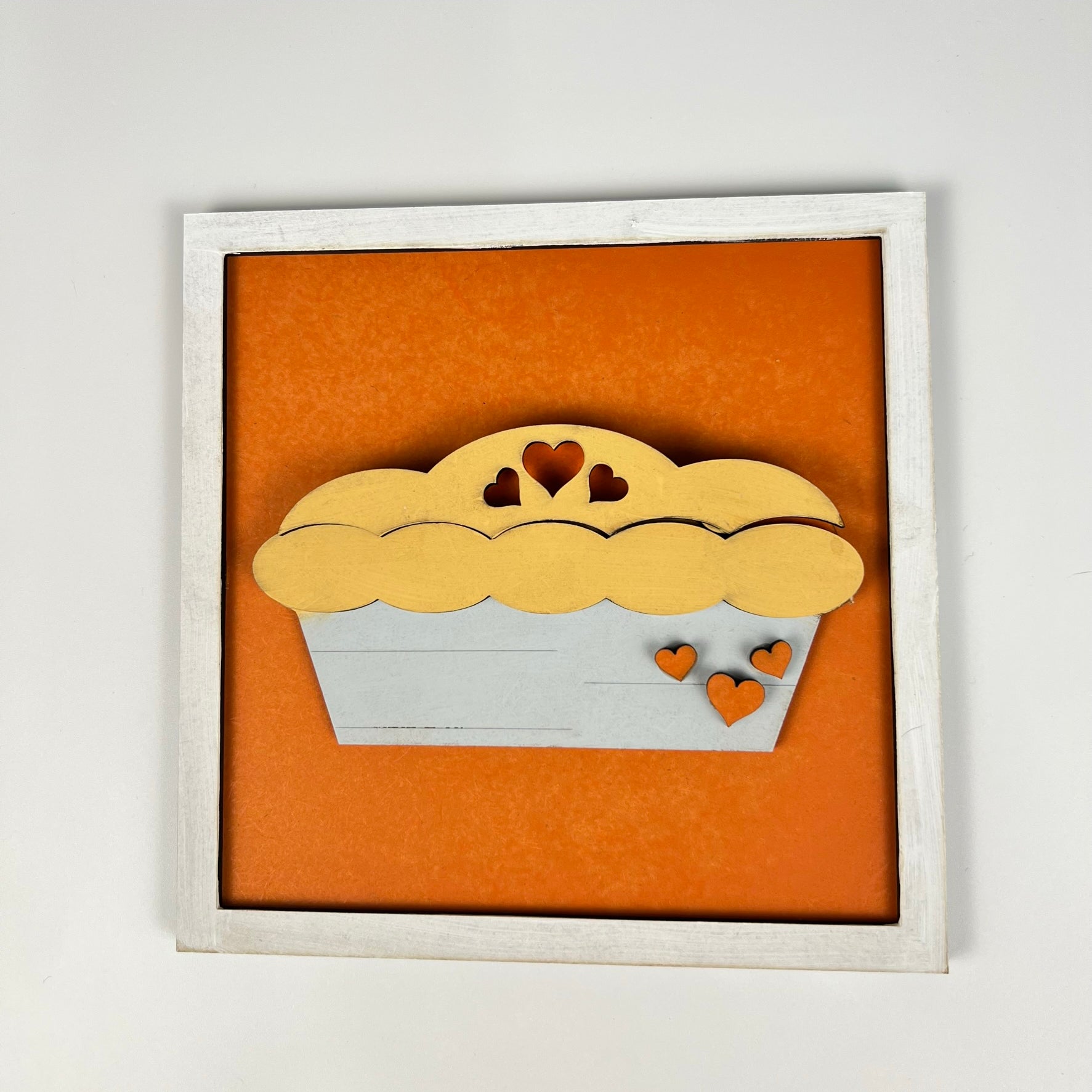 Pumpkin Pie Thanksgiving Interchangeable Square painted sample by Janet's Craft Corner