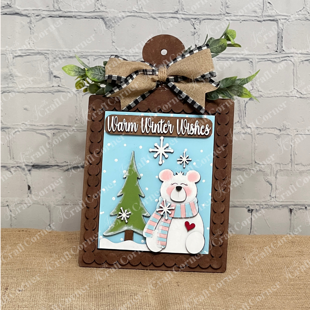 Bead Trim Breadboard Frame Switchable Farmhouse Signs Display – DIY home décor craft kit – Set of 1