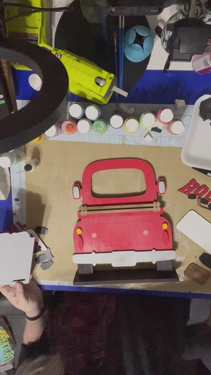 Hockey Interchangeable Insert - DIY seasonal home decor craft kit - 1 set of 3 pieces