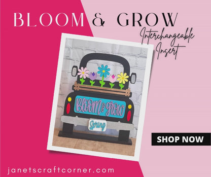 Bloom & Grow Interchangeable Insert - DIY seasonal home decor craft kit - 1 set of 3 pieces