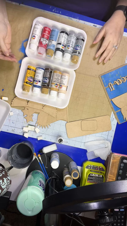 America Interchangeable Insert - DIY seasonal home decor craft kit - 1 set of 3 pieces