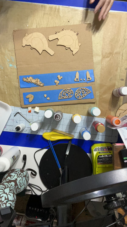 Cardinal Ornament - DIY holiday craft kit - Set of 2