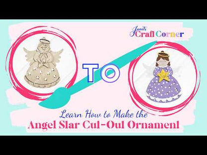 Angel Star Cut-Out Ornament - DIY holiday craft kit - Set of 1