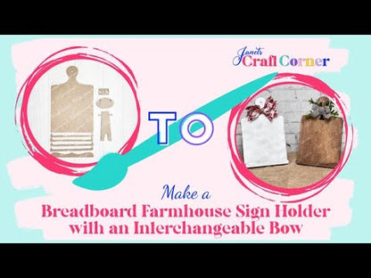 Breadboard Sign Holder Switchable Farmhouse Signs Display – DIY home décor craft kit – Set of 1