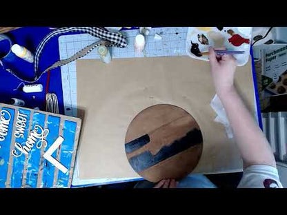 Home Sweet Home Round Door Hanger - DIY home decor craft kit - Set of 1