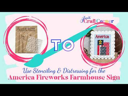 Patriotic Farmhouse Signs - DIY home decor craft kit - Choice of 4