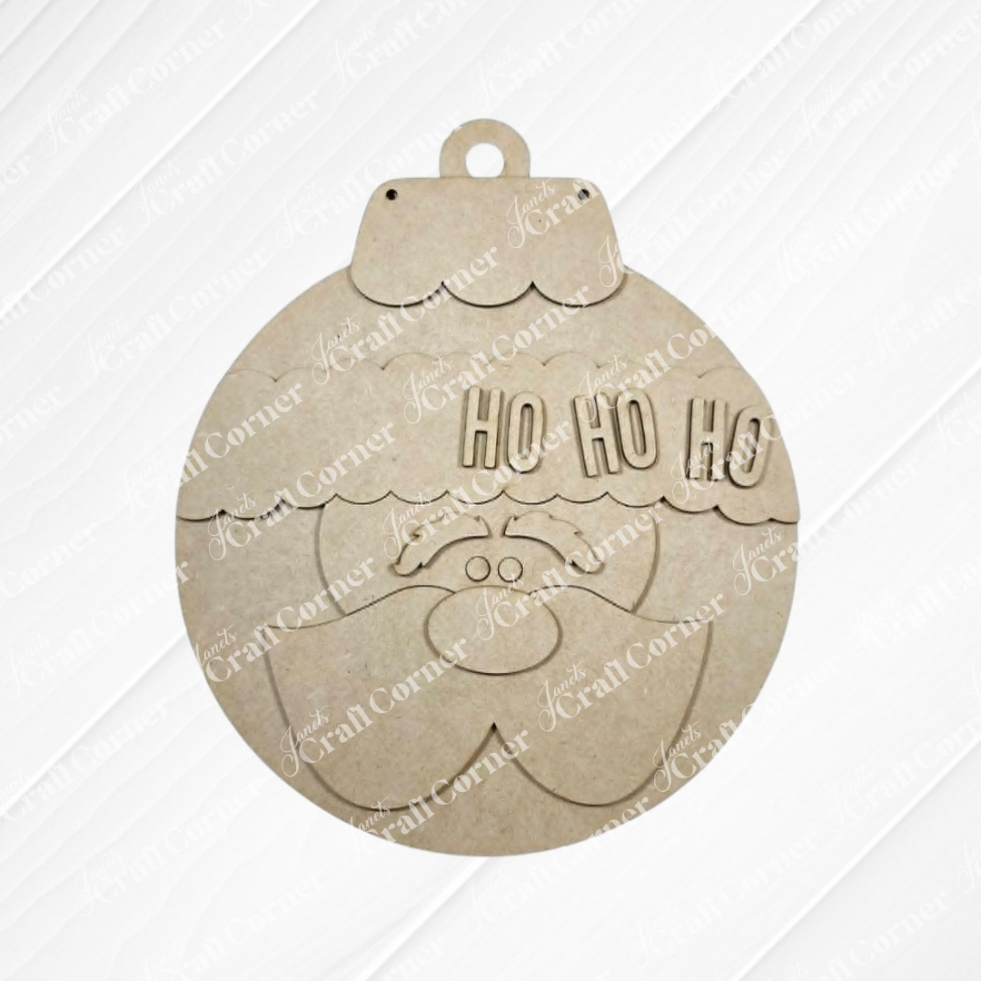 Santa Bulb Wall Hanger - DIY home decor craft kit - set of 1