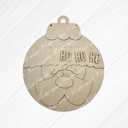 Santa Bulb Wall Hanger - DIY home decor craft kit - set of 1