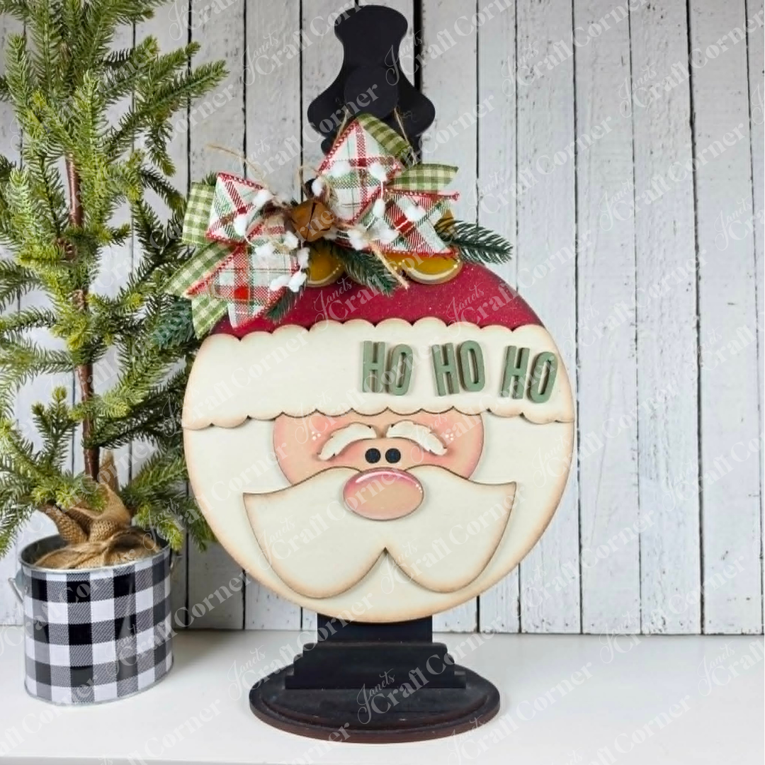 Santa Bulb Wall Hanger - DIY home decor craft kit - set of 1