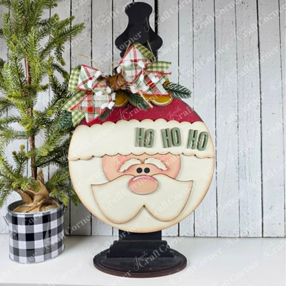 Santa Bulb Wall Hanger - DIY home decor craft kit - set of 1