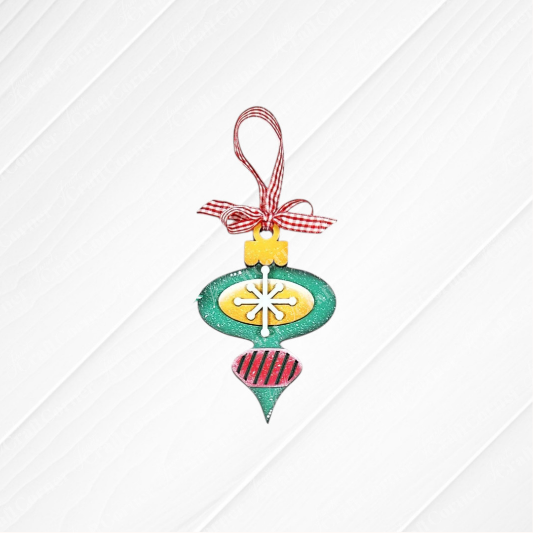 Vintage Mid-Century Ornaments - Painted