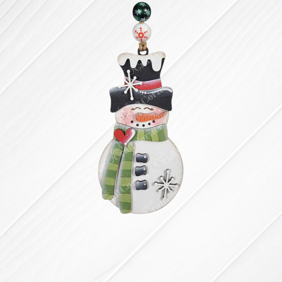 Winter Snowman Ornaments - DIY holiday craft kit - Choice of 7