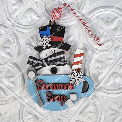 Snowman Ornaments - DIY holiday craft kit - Choice of 6