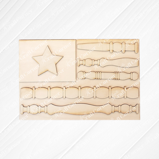 Spindle Flag Shelf Leaner – DIY Craft Kit