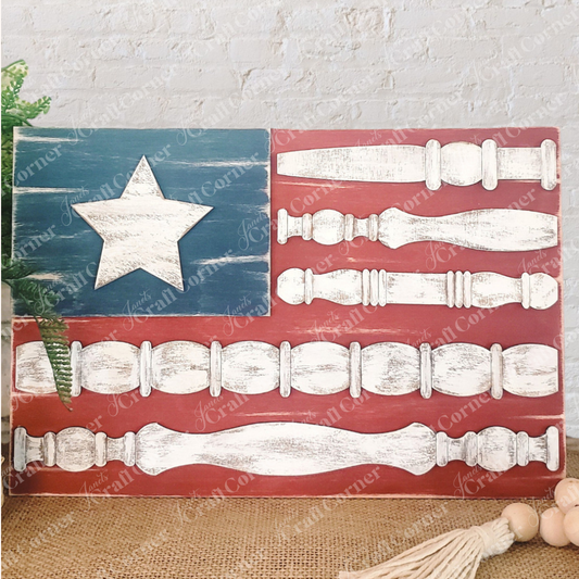 Spindle Flag Shelf Leaner – DIY Craft Kit