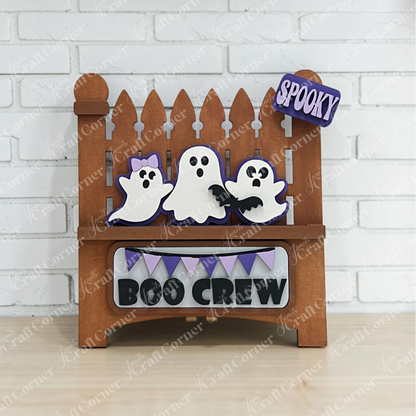 Spooky Boo Crew Interchangeable Insert - DIY Home Decor Craft Kit - Set of 3 pieces