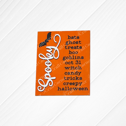 Halloween Switchable Farmhouse Signs - DIY home decor craft kit - Choice of 3