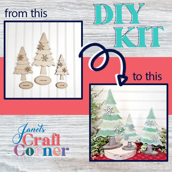 Standing Trees - Set of 3 | DIY Home Decor Craft Kit