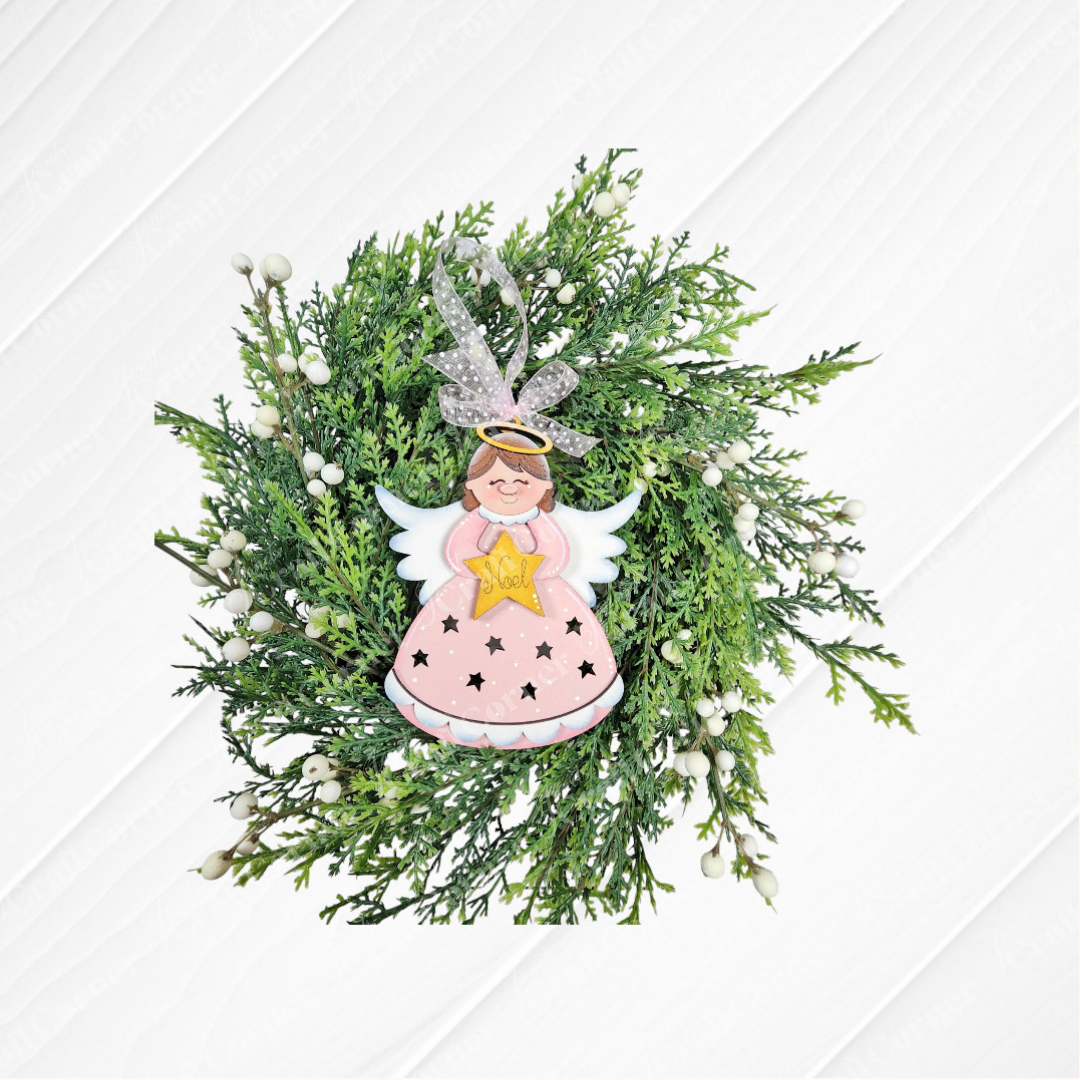 Angel Star Cut-Out Ornament - DIY holiday craft kit - Set of 1
