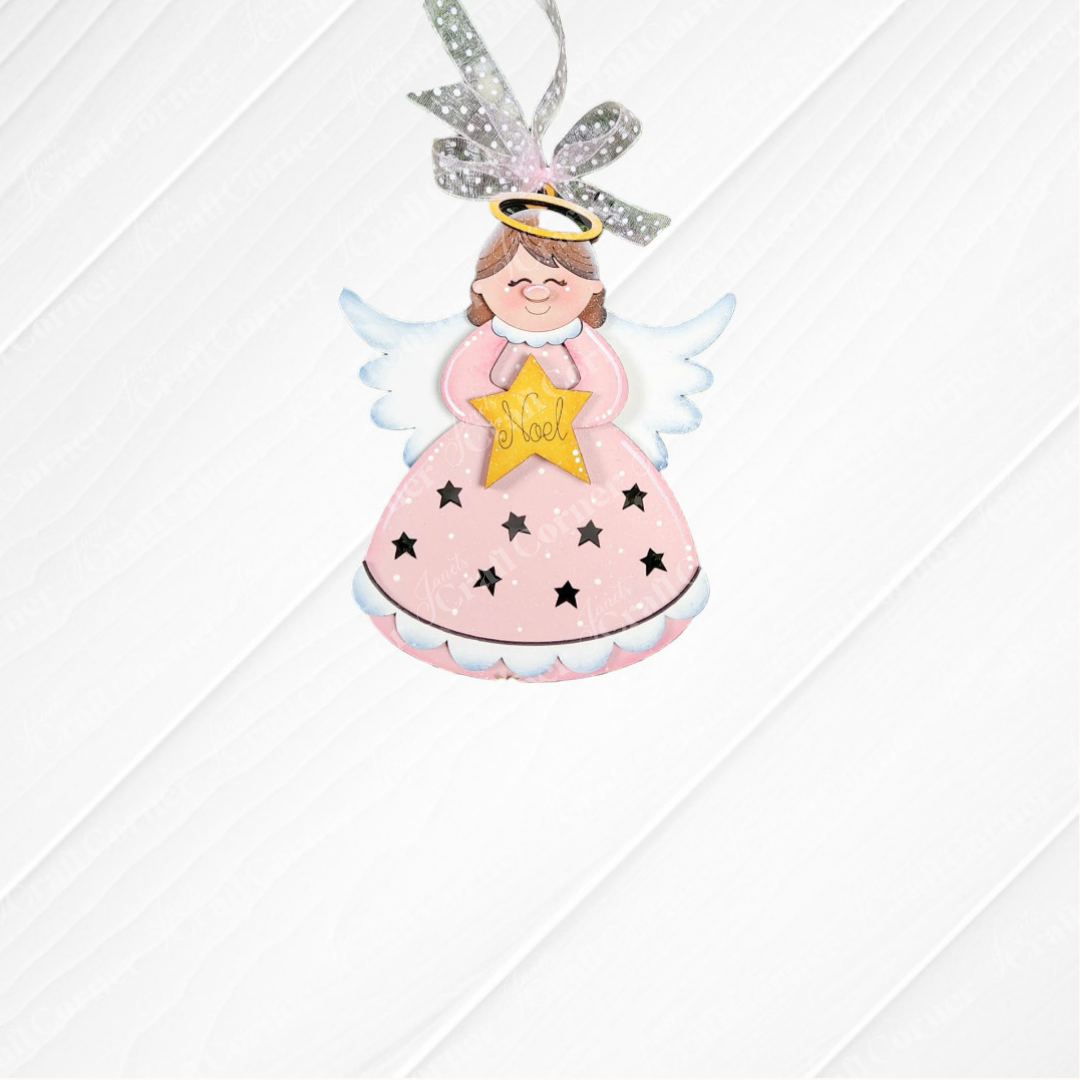 Angel Star Cut-Out Ornament - DIY holiday craft kit - Set of 1