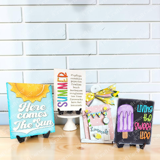 Summer Switchable Farmhouse Signs - DIY home decor craft kit - Choice of 3