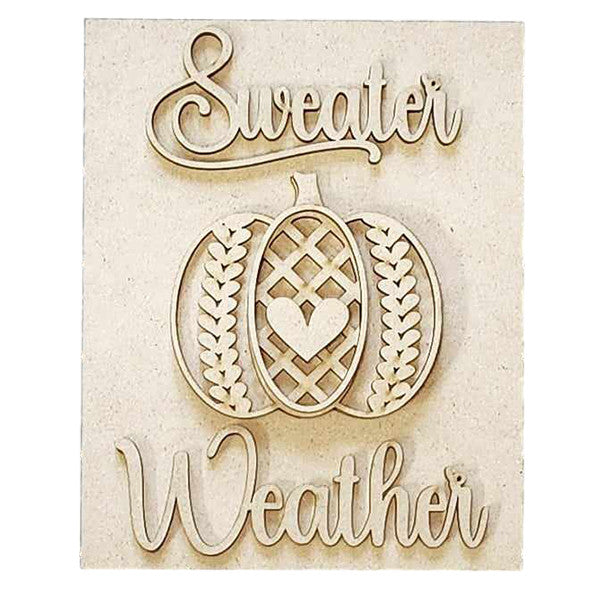 Sweater Weather Interchangeable Sign | DIY home decor craft kit