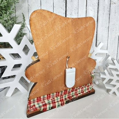 Sweet Snowman Lighted Shelf Sitter - DIY home decor craft kit - Set of 1