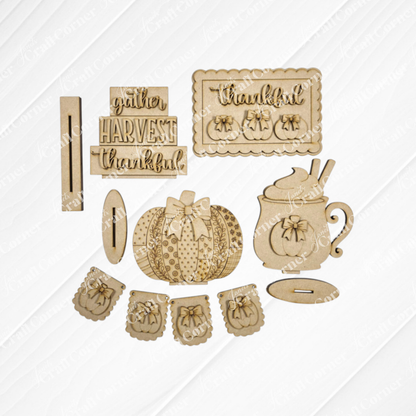 Thankful Decor Set - DIY home decor craft kit - Choice of 5